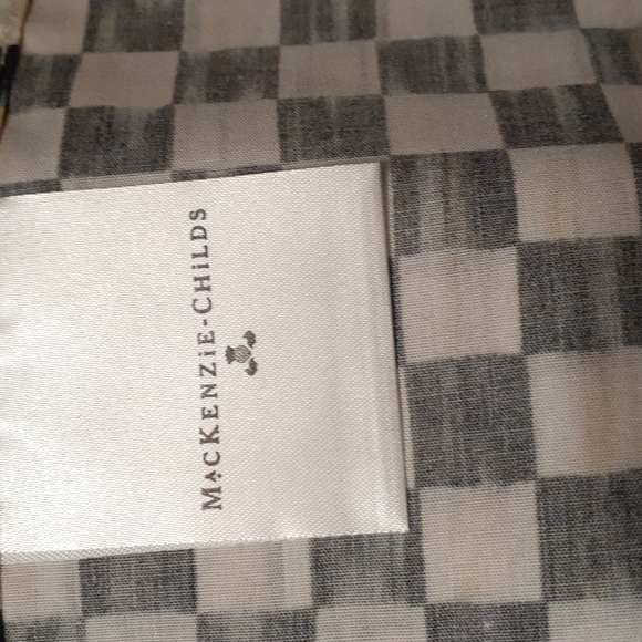 Mackenzie-childs Courtly Check Napkin 1.5"Sq. Check 20" X 20" - Picture 3 of 3